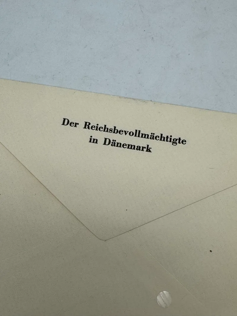 Sjælden original kuvert brugt af  "Der Reichsbevollmächtigte in Dänemark" Werner Best