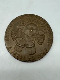 medalje udstedt i anledning af brylluppet mellem Prins Richard af Sayn-Wittgenstein-Berleburg og Prinsesse Benedikte af Danmark i 1968