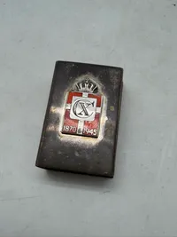 Original tændstik æske holder med Georg Jensen kongemærke
