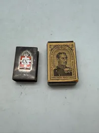 Original tændstik æske holder med Georg Jensen kongemærke