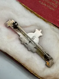 Original Kong Christian X broche, sølv
