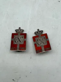 Originale Georg Jensen ørestikker kongemærker, sølv