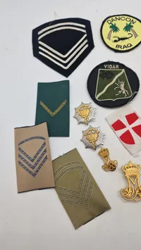 Lot originale patches Livgarden  og emblemer af militær oprindelse