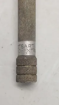 Original tysk Rotbart mond extra razor 8064/65 i bakelit æske fra ca 1940 med tilhørende barberblade i original indpakning