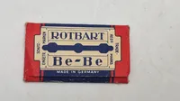 Original tysk Rotbart mond extra razor 8064/65 i bakelit æske fra ca 1940 med tilhørende barberblade i original indpakning