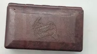 Original tysk Rotbart mond extra razor 8064/65 i bakelit æske fra ca 1940 med tilhørende barberblade i original indpakning