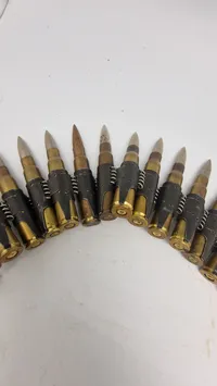 Originalt patronbælte til mg34 og 42 med deaktiverede 8x57js patroner. (4.37 bsw og waA