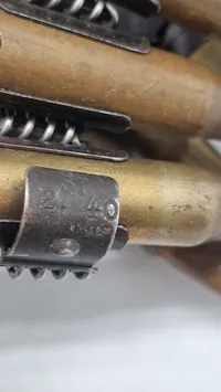 Originalt patronbælte til mg34 og 42 med deaktiverede 8x57js patroner. (4.37 bsw og waA