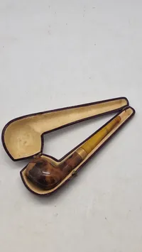 Veludført pibe med etui