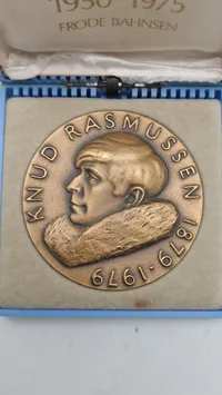 Original Sirius medalje (Knud Rasmussen) med æske