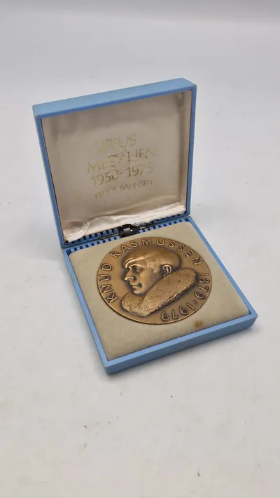 Original Sirius medalje (Knud Rasmussen) med æske