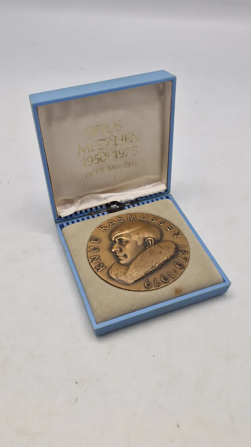 Original Sirius medalje (Knud Rasmussen) med æske