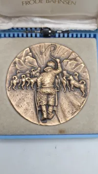 Original Sirius medalje (Knud Rasmussen) med æske