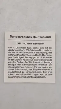 Bundesrepublik Deutschland
1985 (150) Jahre Eisenbahn Token/mindesmønt