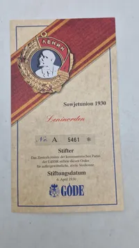 Leninordenen (GODÉ) efterkrigs