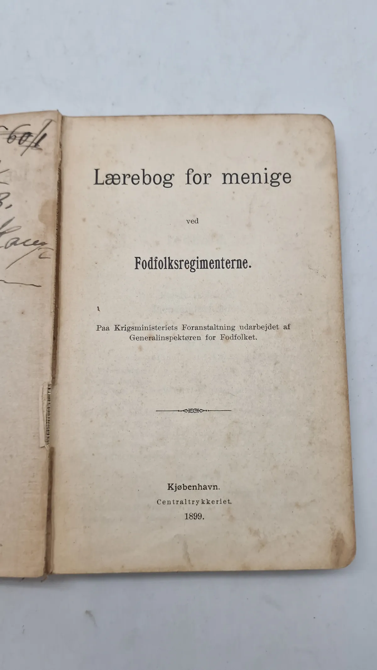 Lærebog for menige ved fodfolksregimenterne, 1899