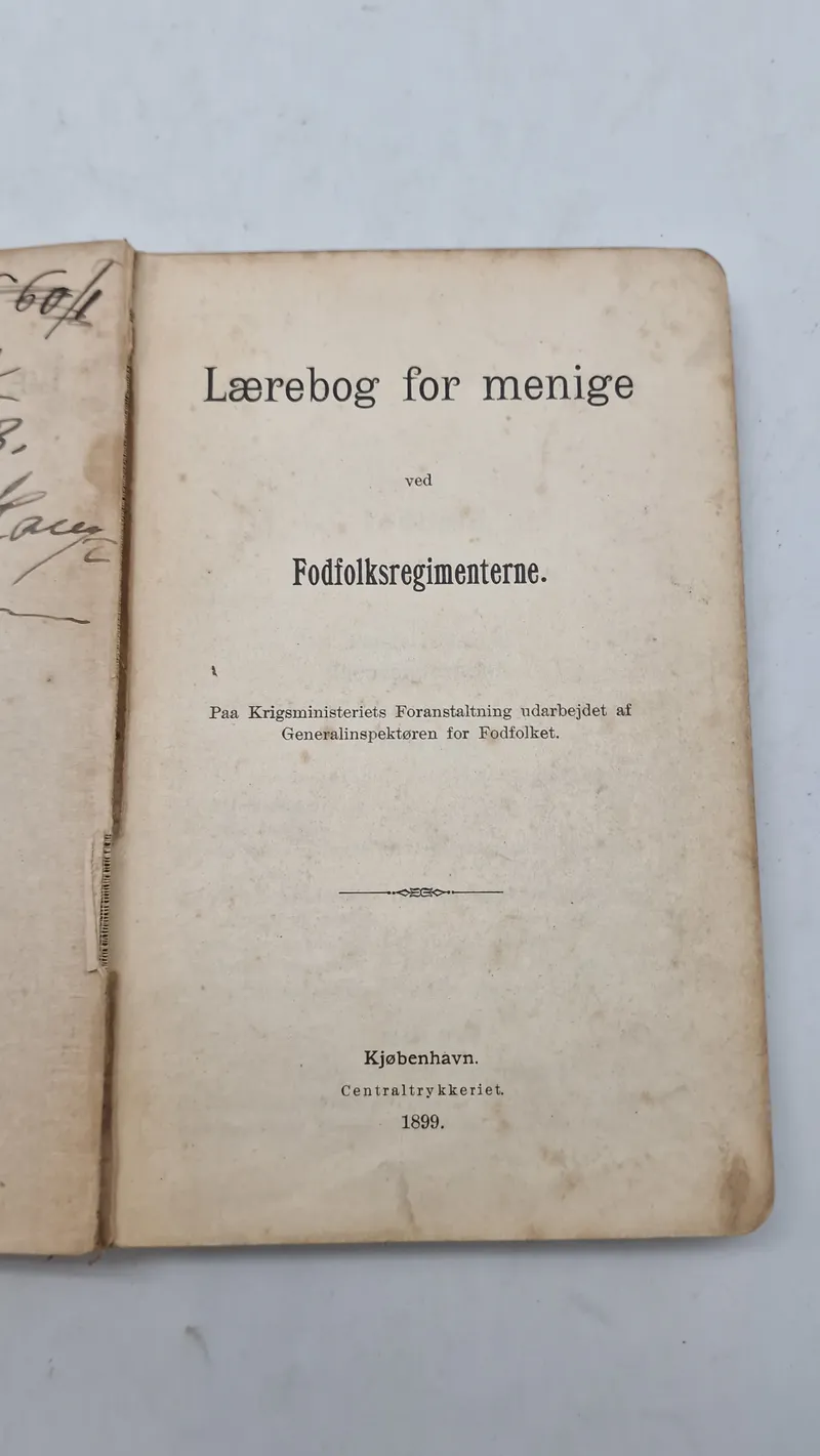 Lærebog for menige ved fodfolksregimenterne, 1899