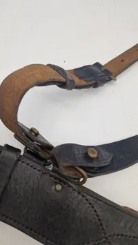 Originalt M/23 politi Sam Brown bælte med skrårem før 1944