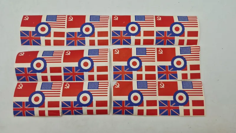 Samling originale mærkater fra maj dagene 1945