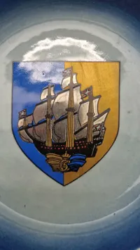 Original Søholm plakette med motiv fra Bornholms værn