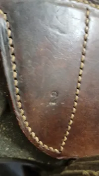 Original tysk ww2 saddel fra 1942. Rigtig godt stemplet
