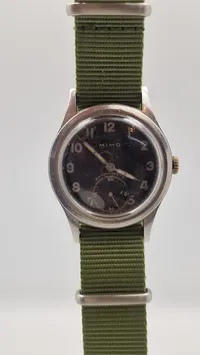 Originalt tysk ww2 Dienst Uhr med mekanisk optræk