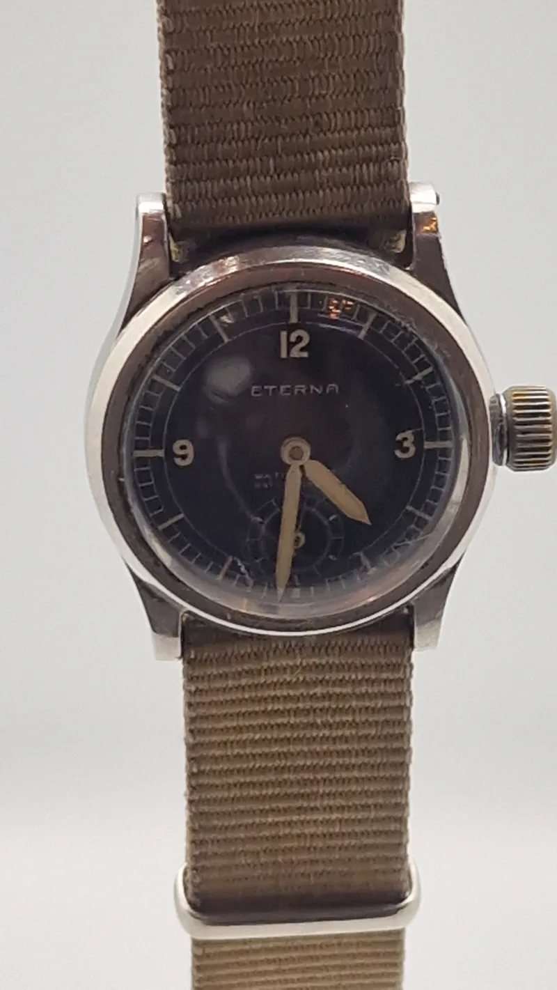 Originalt Tidligt tysk pilot Uhr fra 1930 med mekanisk optræk
