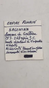 Original romersk mønt (Data findes på sidste foto)