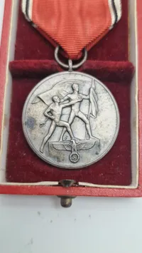 Original Anschluss Medal .Die Medaille zur Erinnerung an den 13. März 1938 i tildelings æske