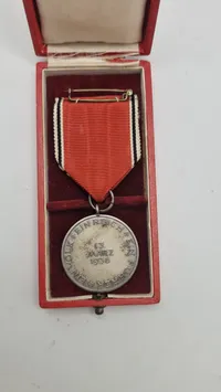 Original Anschluss Medal .Die Medaille zur Erinnerung an den 13. März 1938 i tildelings æske