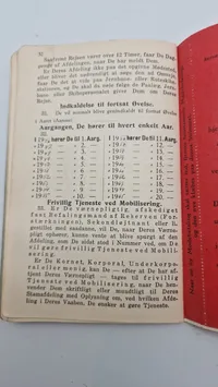 Soldaterbog, bl.a indtegning fra fodfolkets kornet og løjtnantskole