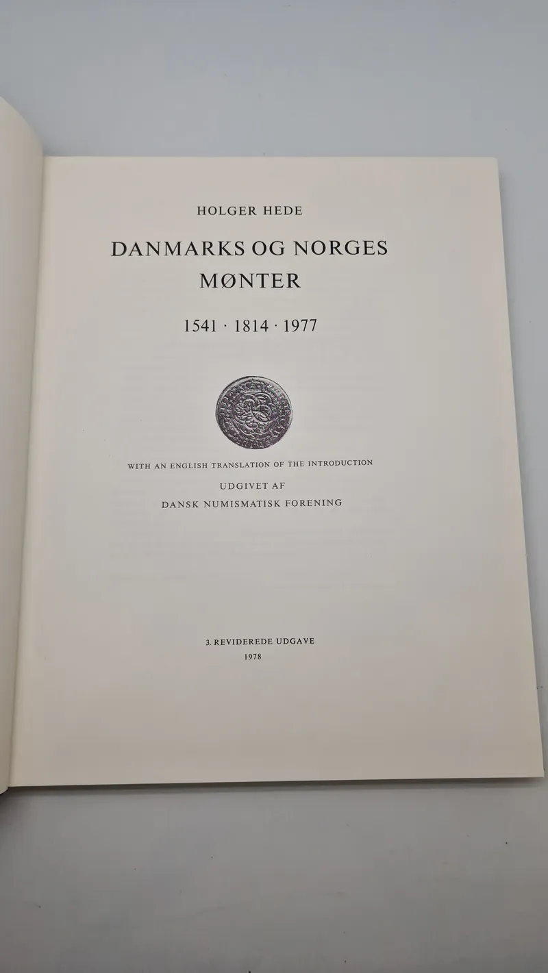 Standardværk om danske/norske mønter - Holger Hede danmarks og norges mønter