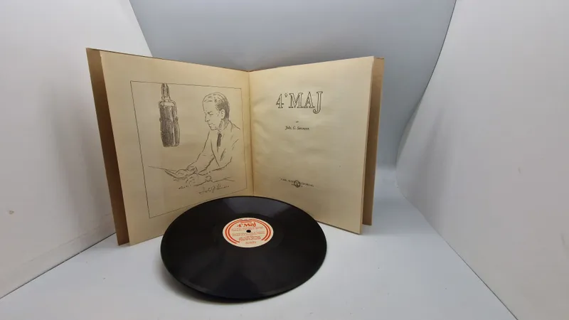 Grammofon lak-plade, fin stand