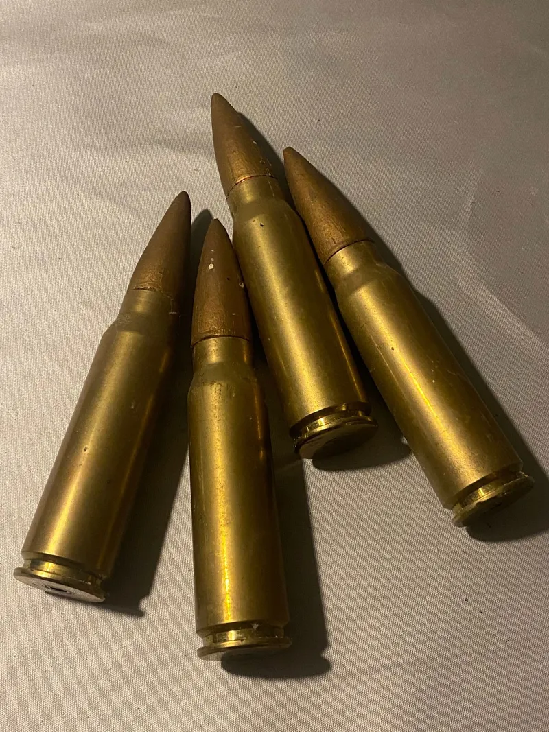 Samling original ekcerser/undervisnings ammunition fra F16 jager
