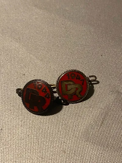 DR pins fra ww2 af sterlingsølv