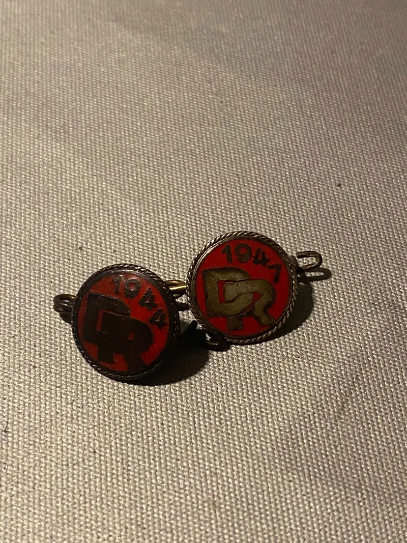 DR pins fra ww2 af sterlingsølv