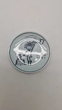 Sjælden Royal Copenhagen Plakette (Plaquette) fra 1967, der mindes spejdernes landslejr