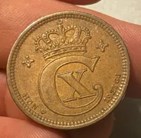 Original dansk 5 øre fra 1921