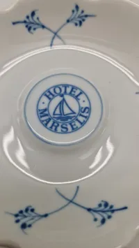 Bing & Grøndahl Blåmalet askebæger, modelnummer 1/1 - Hotel Marselis