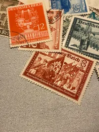 Samling originale tyske ww2 frimærker