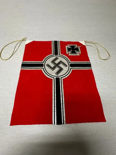 Krigsmarineflag, sølvstukket, originalt ?? Veteran ??