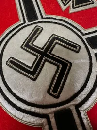 Krigsmarineflag, sølvstukket, originalt ?? Veteran ??