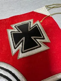 Krigsmarineflag, sølvstukket, originalt ?? Veteran ??