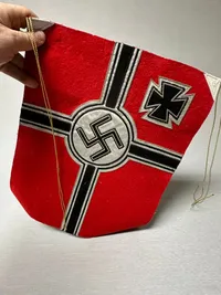 Krigsmarineflag, sølvstukket, originalt ?? Veteran ??