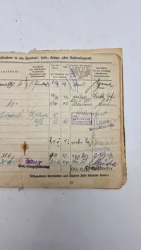 Original tysk hjelm med solbuch. Opsat på plade med fuld historie (såret på fronten)