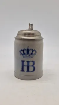 HB (Hofbräuhaus München) ølkrus med tinlåg