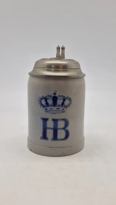 HB (Hofbräuhaus München) ølkrus med tinlåg