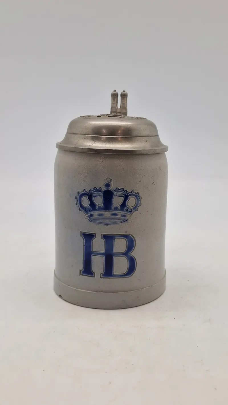 HB (Hofbräuhaus München) ølkrus med tinlåg