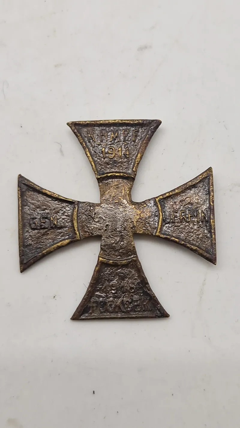Tysk WW1 kors jordfund
