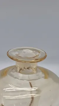 Jacob E Bang klukflaske med Gisselfelt glas